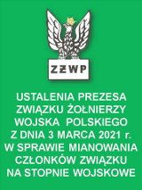 USTALENIA PREZESA ZŻWP 